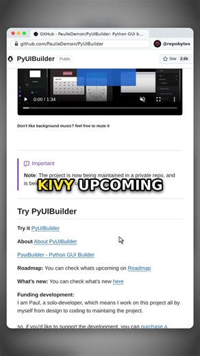 PyUIBuilder - Python GUI Builder