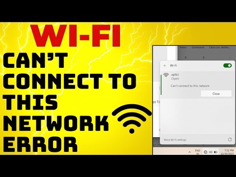 Fix Wi-Fi Can’t Connect To This Network Error In Windows | Easy Solution (2026)