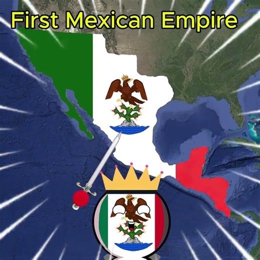 First Mexican Empire #countryballs #history #map #mexico