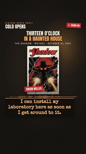 Thirteen o'clock in a haunted house | The Shadow (1937) #Shorts