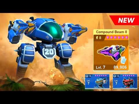 New Weapon COMPOUND BEAM 8 with Lancer, Tengu, Shadow - Mech Arena