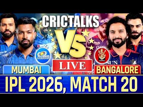 🔴 Live: MI vs RCB, Live Commentary | IPL 2026 | Cricket Live Match Score , 1st Innings