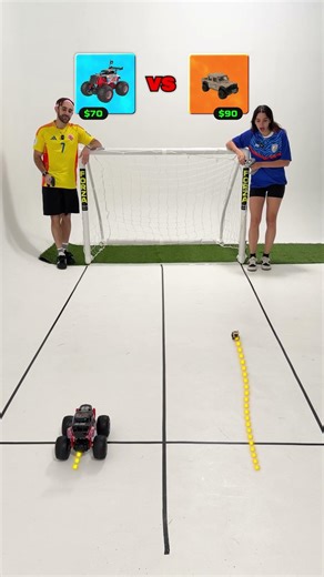 $1 VS $1000 RC Cars Race To The Goal!