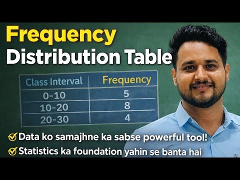 #5 frequency distribution table- Part 1 | Statistics | The Classroom Shiksha 