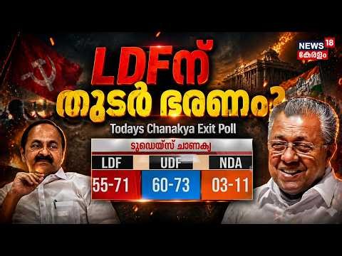 Kerala Exit Poll Results 2026 | LDFന് തുടർ ഭരണം? പ്രവിചിച്ച് ടുഡേയ്സ് ചാണക്യ | Kerala Eelection