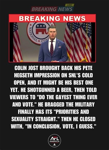 BREAKING: Colin Jost's Pete Hegseth Impression Returns in SNL's Latest Cold Open