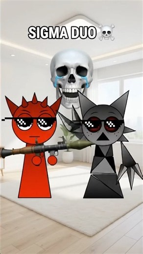 Never jumpscare Phase 100 Sprunki 💀📉 Sigma Duo vs 3D Boss! #shorts