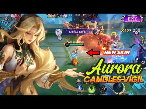 🕯️ FREEZING THE BATTLEFIELD! New Aurora Epic Skin "Candle's Vigil" Gameplay! 🕯️