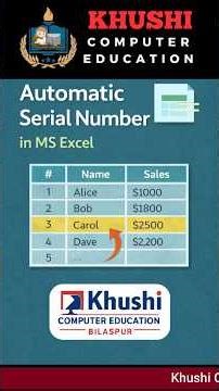 ⚡ Excel Auto Serial Number Trick | COUNTA Se Automatic S.No Generate! 😱📊 #excel #exceltips