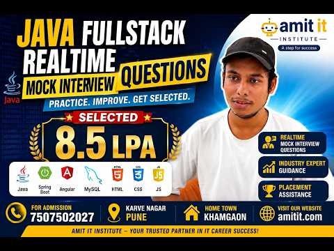 Java Full Stack Mock Interview Questions | Spring boot Interview Questions For Devlopers#