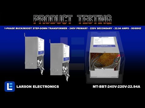 1-Phase Buck/Boost Step-Down Transformer - 240V Primary - 220V Secondary - 22.94 Amps - 50/60Hz