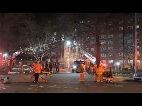 1 person dead after flames rip through apartments in the Bronx.