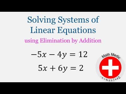 Solving Systems of Linear Equations (Algebra Unit 9: Practice Problem 2)