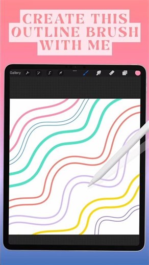 Create an outline brush in procreate with me. #procreatebrush #procreatetutorial #ipadartist