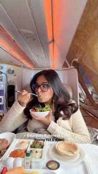 EMIRATES BUSINESS CLASS EXPERIENCE- Boeing 777 & A380✨ #shorts #minivlog #businessclass #emirates