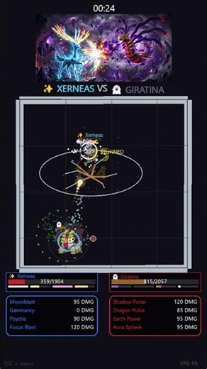 pokemon Xerneas vs Giratina 🌿 vs 👻 legendary Pokémon -py games