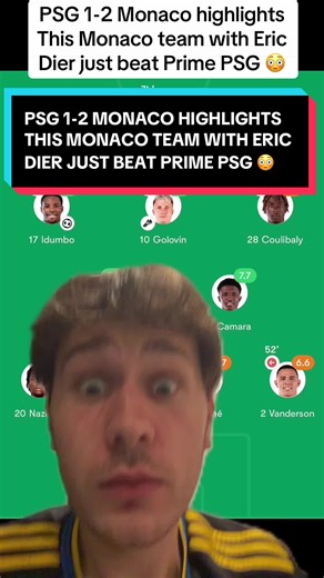 PSG 1-2 Monaco highlights This Monaco team with Eric Dier just beat Prime PSG 😳 #psg #monaco #marquinhos #ligue1