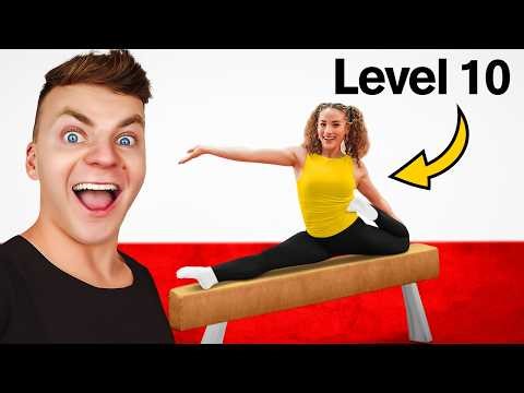 Attempting 100 Insane Gymnastics Challenges In 60 Minutes!
