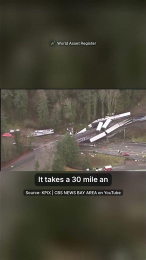 This Train Left the Bridge and Landed on the FREEWAY #shorts