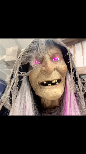 This witch at spirit Halloween has dementia!