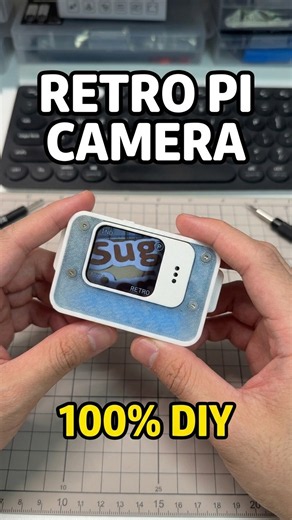I Turned a Raspberry Pi Zero Into a Tiny Camera 📸 #raspberrypi #diytech #retrocamera #retro