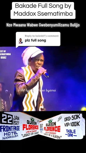 Maddox Ssematimba Bakade Full Song – Nze Mwaana Wabwe Lyrics & Video