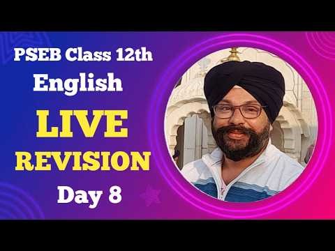 PSEB Class 12th General English Live Revision Day 8