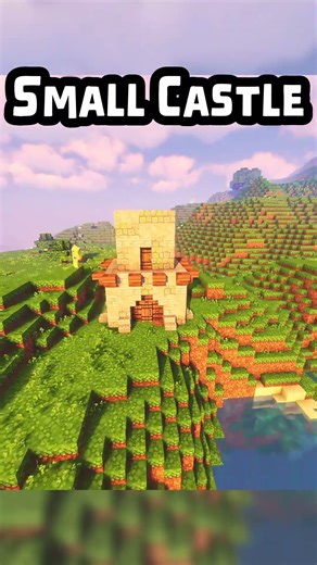 Minecraft, How to build a Simple easy Small Castle! #minecraft #minecraftshorts #minecraftbuilding
