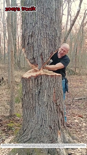 Tree Felling: How an Axe Transforms a Standing Tree Into Processed Wood 