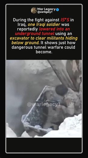 Iraqi Soldier Lowered Into an ISIS Tunnel! #shorts