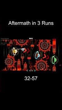 Aftermath in 3 runs #geometrydash #gddemon #gd #gaming #extremedemon