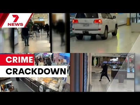 Police resources stretched to the limit as part of major shopping centre crime blitz | 7NEWS