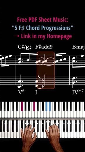 Smooth F-sharp Chord Progression (+ Free Sheet Music)