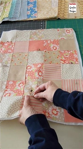Quilted Fabric | Part 3 | Quilting Squares #shorts #walkingfoot #quiltbatting
