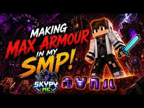 Making Max Armour in SKYPYMC | Day 4 | Join now | Minecraft java/Bedrock | Subscribe