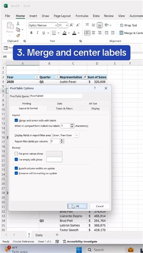 Practical ways to organize Excel pivot tables