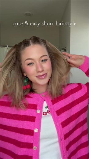 Cute and Easy Short Hairstyle for Valentine's Day