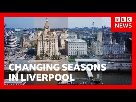 Watch drone footage of Liverpool through the changing seasons | BBC News