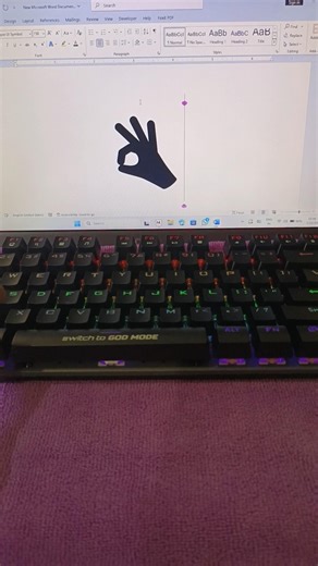 Great icon in Word | #keyboard #asmr #asmrkeyboard #typingtricks #word