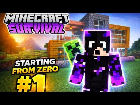 Minecraft Survival Ep.1 – Starting From ZERO! 🔥