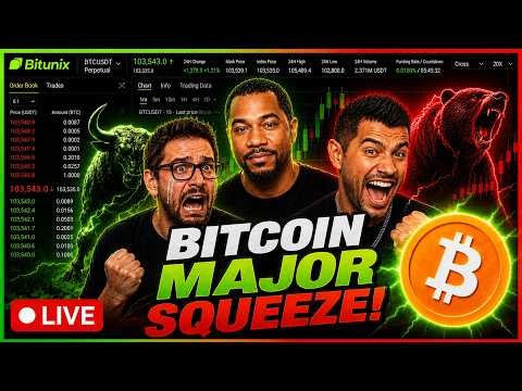 Bitcoin Major Squeeze! Live Trading & Analysis