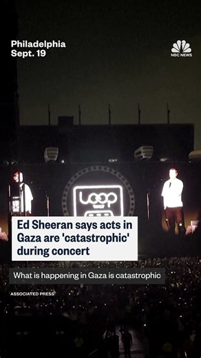 Ed Sheeran calls situation in Gaza 'unjustifiable'