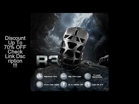 ATTACK SHARK R3 Magnesium Alloy Gaming Mouse 8K SUPERLIGHT 8000Hz 6 Adjustable DPI up to 26000 PAW33