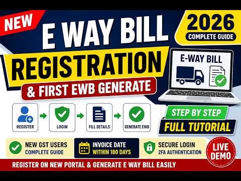 New E Way Bill Registration & First Eway Bill Generate Full Process 26 | GST New User Complete Guide
