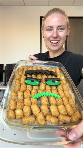 Tater Tot Casserole Lunch — Frankenstein-Themed Meal Reveal
