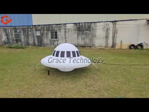 Giant Inflatable UFO Balloon Custom Inflatable Flying Saucer for Stage Music Festival Decorations