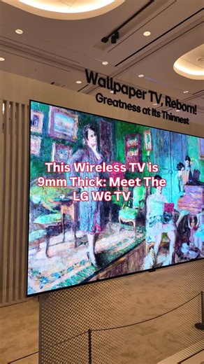 LG has unveiled its latest wireless TV at CES 2026, the W6 Wallpaper TV, which is only 9mm (0.35 inches) thick and boasts big gains in both color and brightness. The 4K TV features a new OLED design, which the company says is 3.9 times brighter than conventional OLEDs and incorporates its Brightness Booster Ultra and Hyper Radiant Color Technology. #lgw6 #lgtv #lgwallpapertv #oledtv #lg | CNET