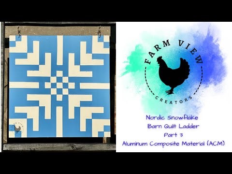 ❄️Cozy Nordic Vibes: Painting the Third Double-Sided Snowflake Barn Quilt (Part 3 of 4!)❄️