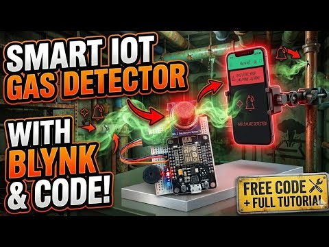 Smart IoT Gas & Smoke Detector Project with Blynk Automation (Step-by-Step + Source Code)