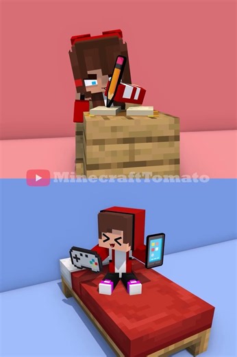 JJ vs Sister School Competition 🤓😵‍💫 - MAIZEN Minecraft Animation